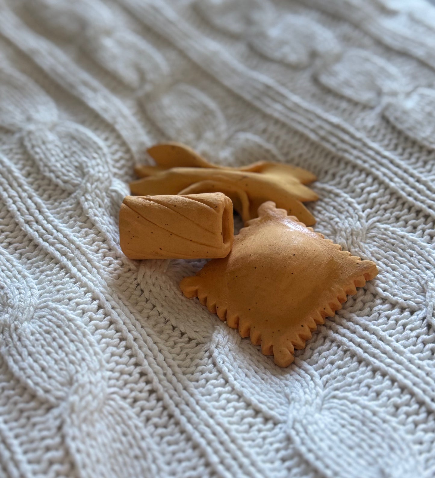 Set of 3 ceramic pasta magnets